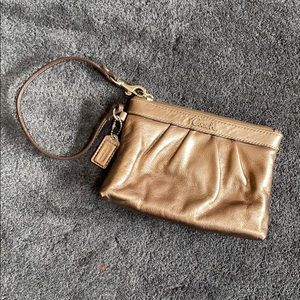 Coach metallic clutch